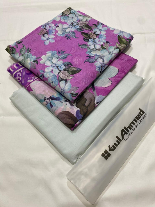 Lawn Printed Unstitched 3Piece D-034